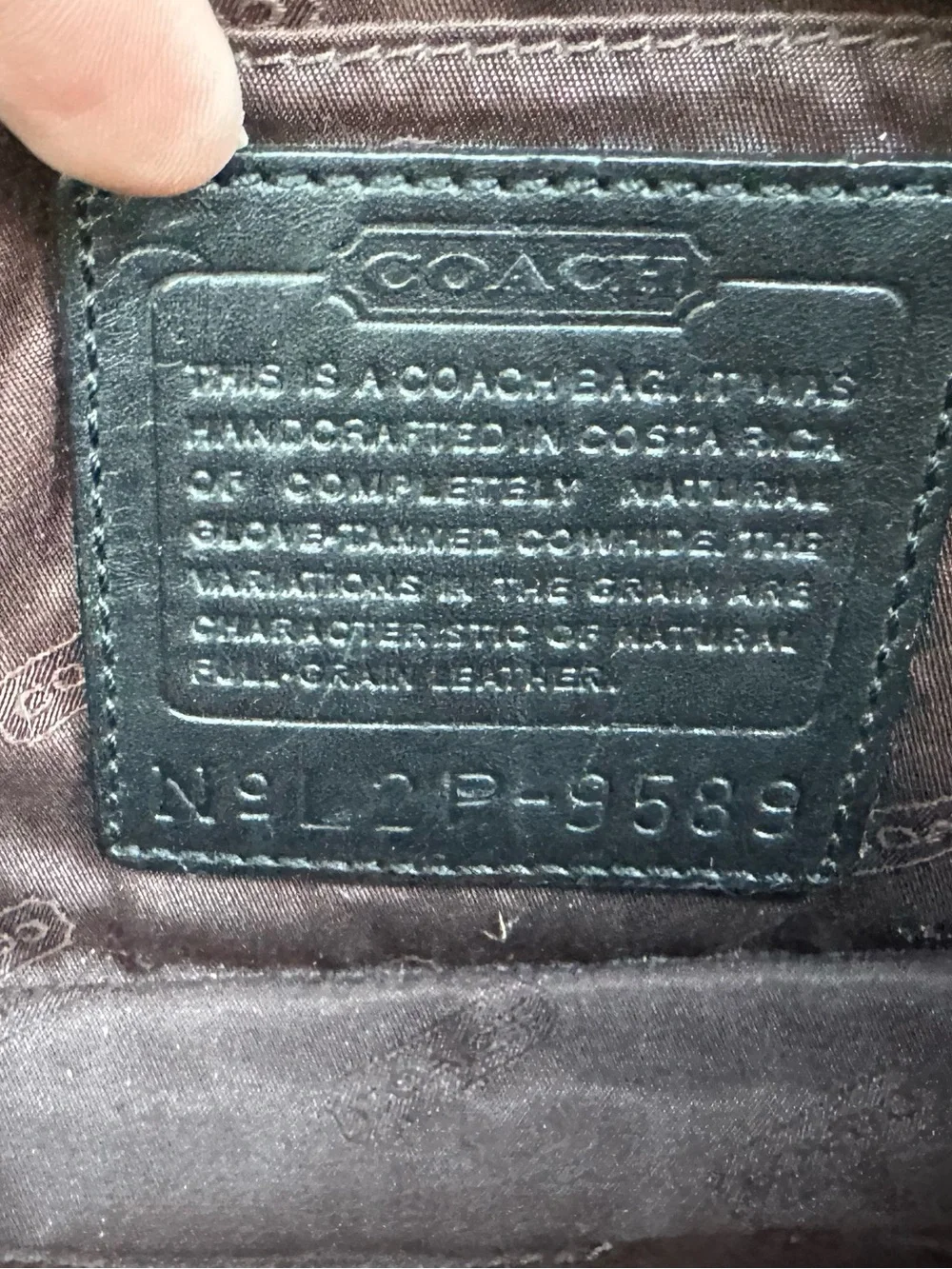 Coach Black Leather Crossbody Bag with Tag